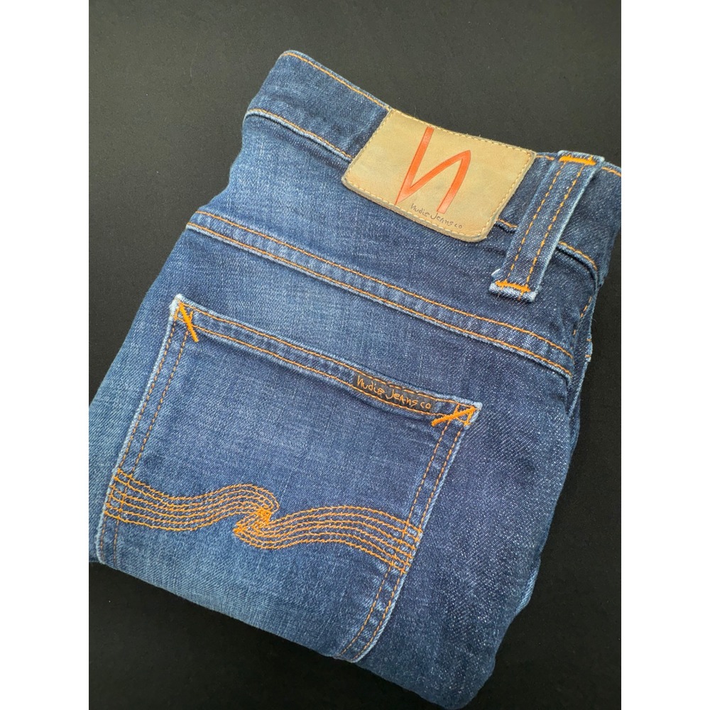 Nudie Jeans Co Tight Terry Dark Contrasts Skinny Organic Cotton Jeans 32x32